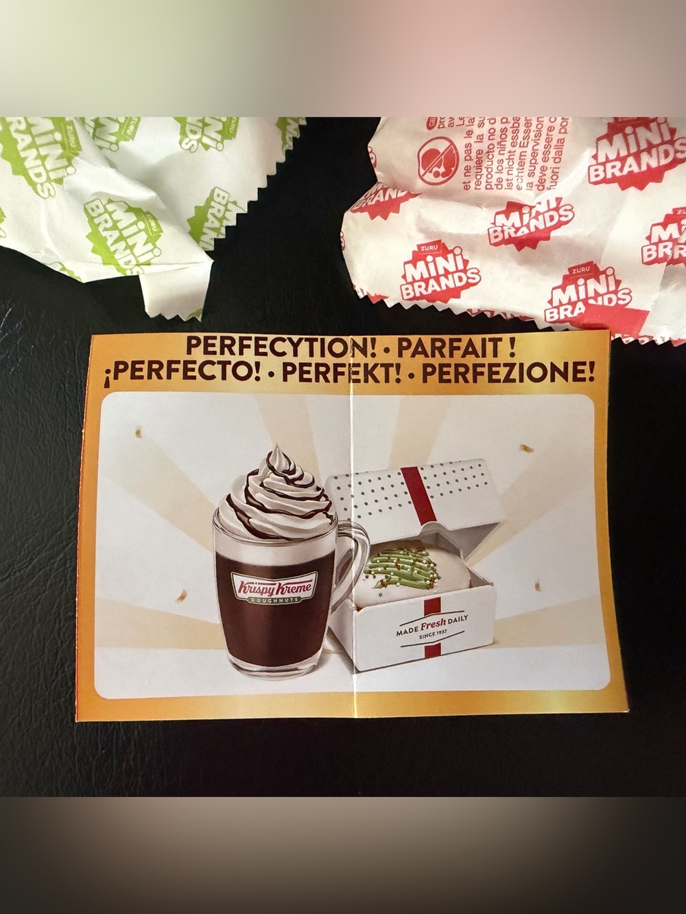 Mini Brands Krispy Kreme holiday Christmas create 03 Xmas tree donut latte Zuru
